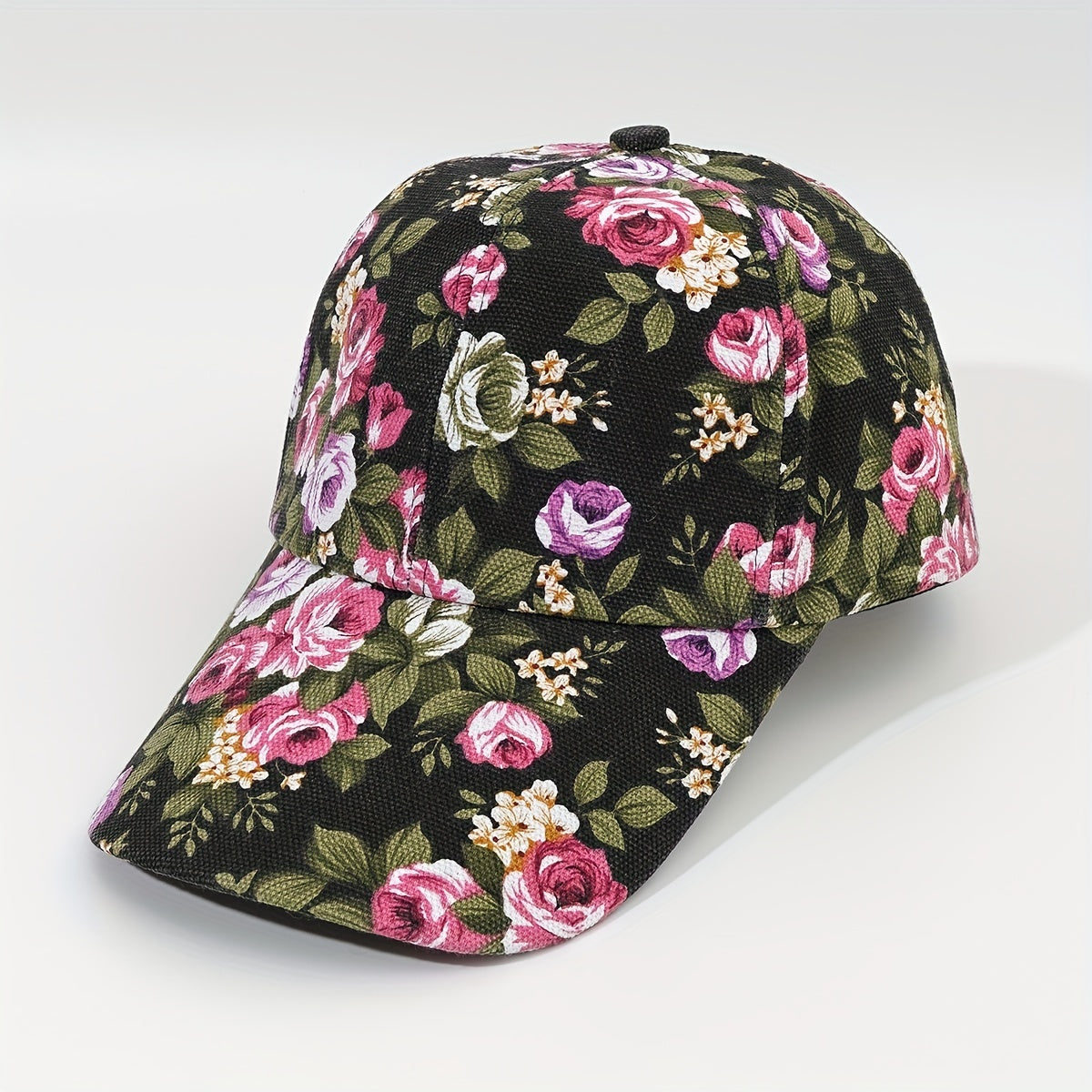 Vintage Flower Print Baseball Cap Spring & Summer Sunscreen Sports Hat