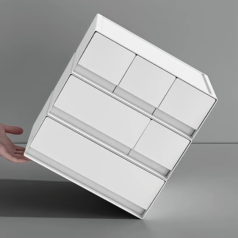 Plastic Desktop Storage Drawer for Jewelry Cosmetics