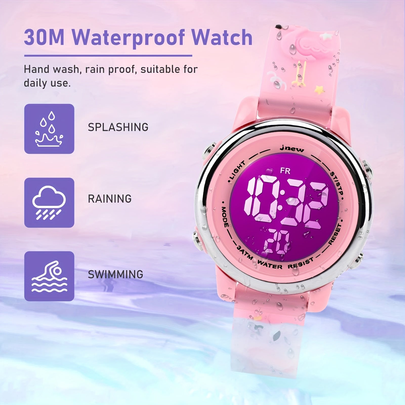 Brynnl Kids Waterproof Digital Watch with 3D Cartoon Design