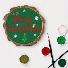2pcs Large Unfinished Wood Slices - 16-17.78cm Round Circles with Tree Bark