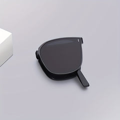 Men's Large Frame Foldable Sunglasses with Glasses Box and Cloth