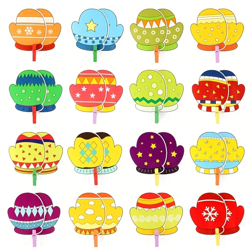 Colorful Paper Socks & Gloves Matching Game Educational Puzzle Toy for Kids