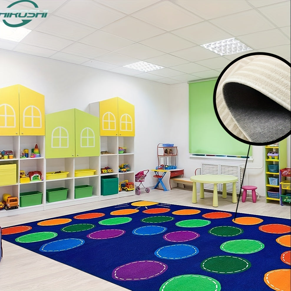 Elementary Children's Classroom Seating Rug Machine Washable Area Rug