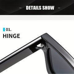 Men's Large Square Frame PC Sunglasses with Anti-pressure Paper Box