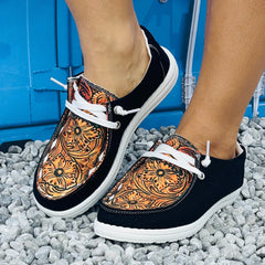 Geometric Pattern Flat Shoes Women's Casual Shoes