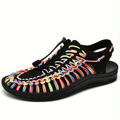 Women's Rainbow Woven Sports Sandals Beach Sandals