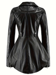 Streetwear Zip Up Lapel Neck Jacket for Fall & Winter