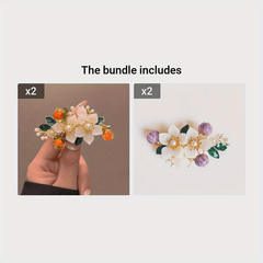 1pc Everything Goes Well Faux Pearl Hair Clip Women's Flower Spring Clip