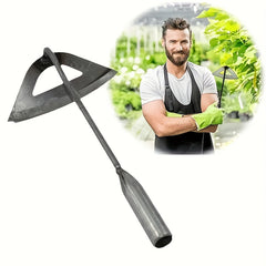 Steel Hardened Hollow Hoe Handheld Weeding Rake Vegetable Planting Garden Tool