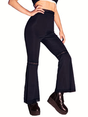 Lace Flare Yoga Pants High Stretch Sports Leggings