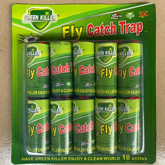 10pcs Fly Catch Trap Fly Paper Cockroach Medicine Pest Supplies