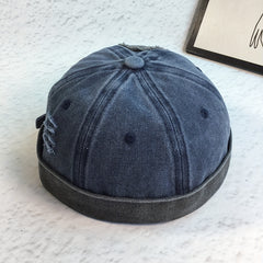 Men's Retro Melon Skin Hat Hip hop Adjustable Beanie