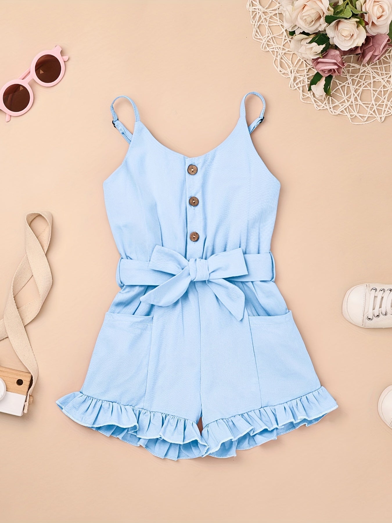 Toddler Girls' Cami Romper for 6 Months-5 Years