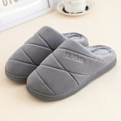 Men's Memory Foam Cozy Slippers Lined Couples Slides Winter