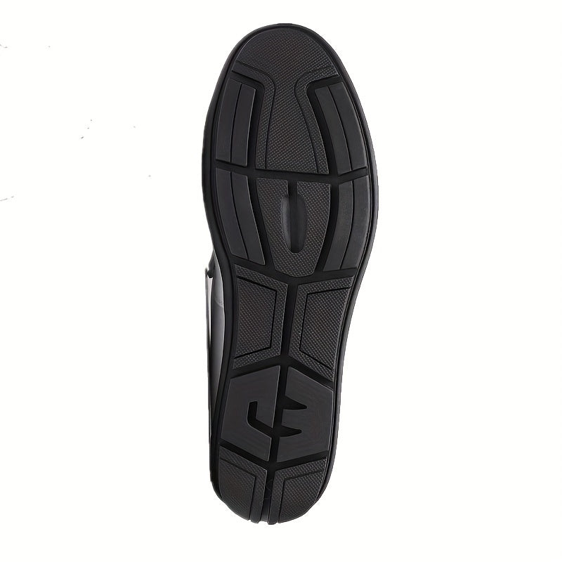 Men's Casual PU Leather Boat Shoes Lightweight Slip On Dress Shoes
