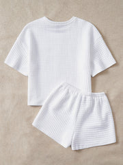 Short Sleeve Top & Shorts Lounge Set Women's Loungewear