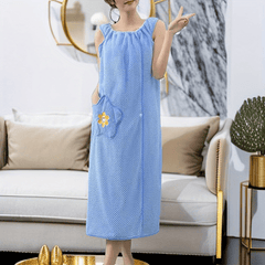 Adults Wearable Bath Towel with Star Pockets