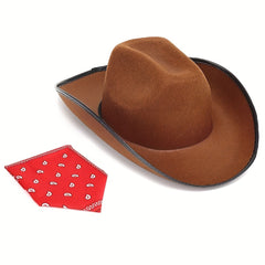 Pink Brown Cowboy Hat Dress Up Costume Clothes Pretend Play Party Favors