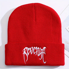 Men's Knit Beanie Hat Ski Cap Embroidered Warm Winter Hat