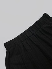 Solid Shirt & Pants Two Piece Set