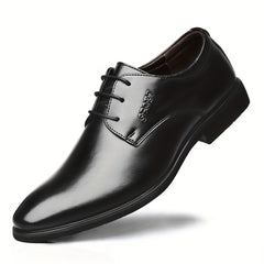 Men's Almond Toe Derby Shoes Lace up Front Dress Shoes