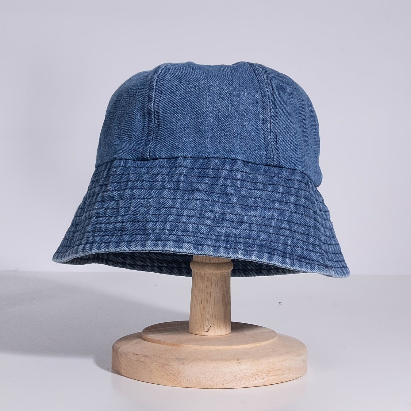 Dark Denim Bucket Hat Washed Casual Basin Hat Unisex Sunscreen Fisherman Cap