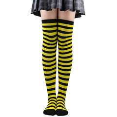 Christmas Stripes Over Knee Socks Women's Stockings