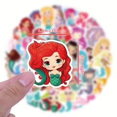 60pcs Mermaid Stickers Waterproof for Laptop Phone Skateboard