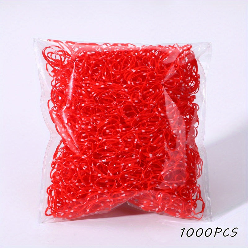 1000pcs Girls Mini Elastic Hair Ties Set Holiday Gift