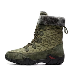 EXSHERO Men's Snow Boots Warm Fleece Outdoor Winter Shoes