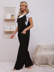 Women's Crew Neck Jumpsuit Sleeveless Casual