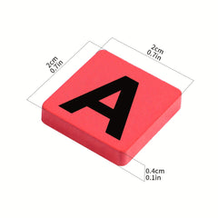 Colorful Wooden Alphabet Blocks Rainbow Educational Toy for Kids