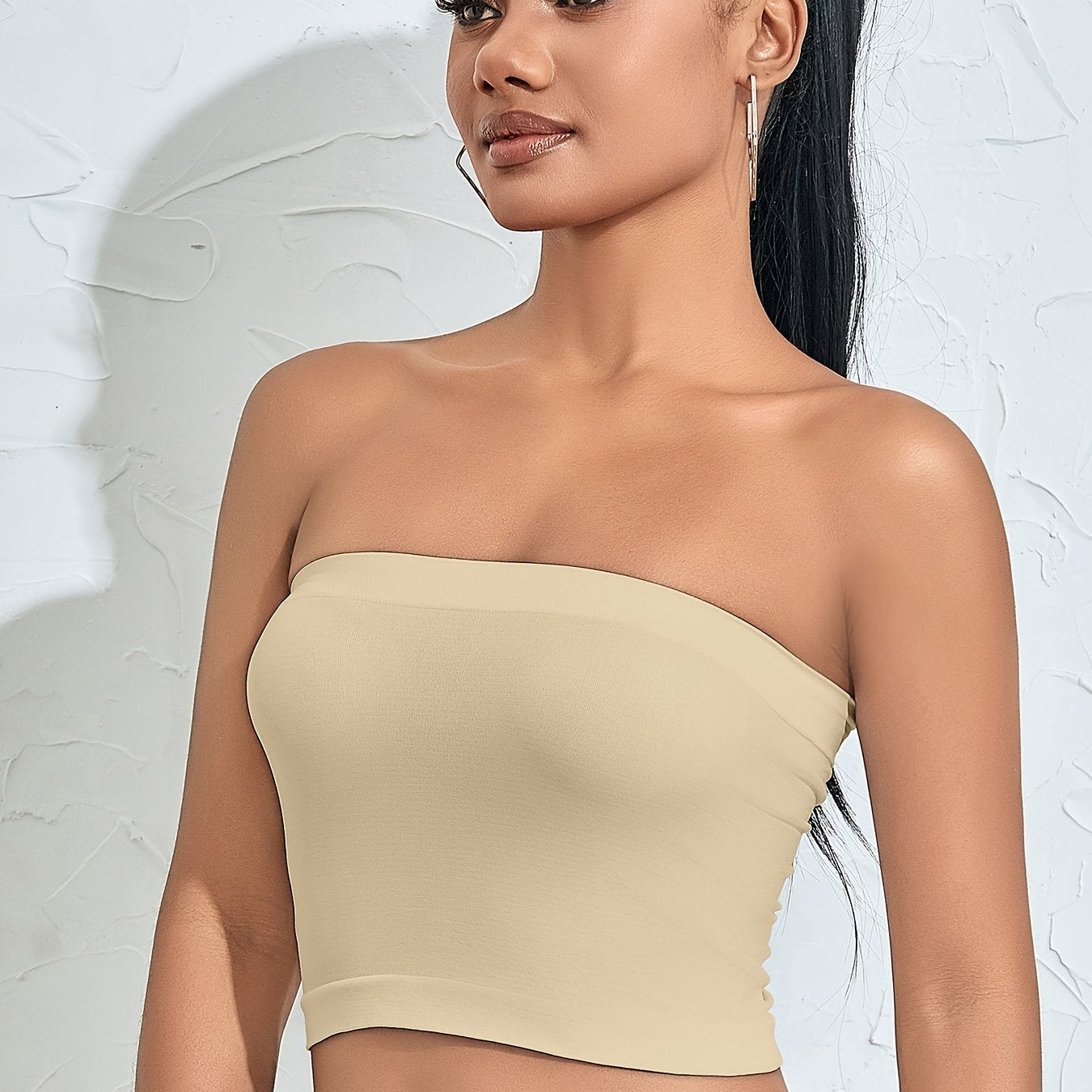 Women's Seamless Strapless Underwire Tube Bra