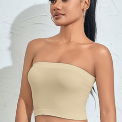 Women's Seamless Strapless Underwire Tube Bra