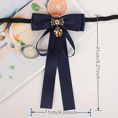 Crystal Pendant Bow Tie for Women
