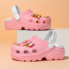 Women's Hollow Out Sandals Comfy Slip On Thick sole Shoes