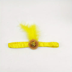 Yellow Feather Headband for Holiday Party
