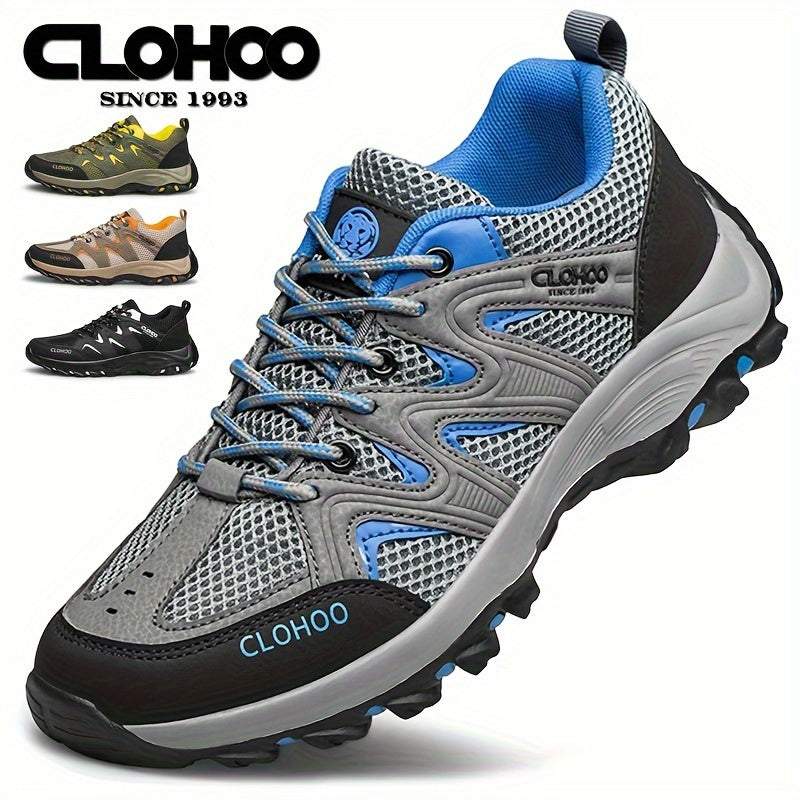 CLHOO Hiking Boots Men's Non Slip Lace Up Shoes