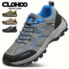 CLHOO Hiking Boots Men's Non Slip Lace Up Shoes