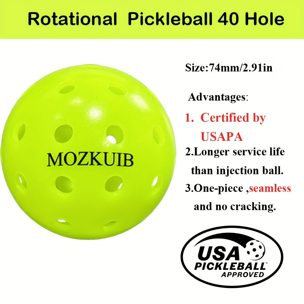 6pcs 40 Hole Seamless Pickleball Set USAPA Approved - Professional Competition