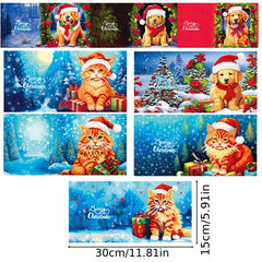 8pcs DIY Diamond Painting Greeting Card Christmas Holiday Handcraft