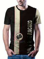 Men's Street Style Letter Print T-shirt for Summer