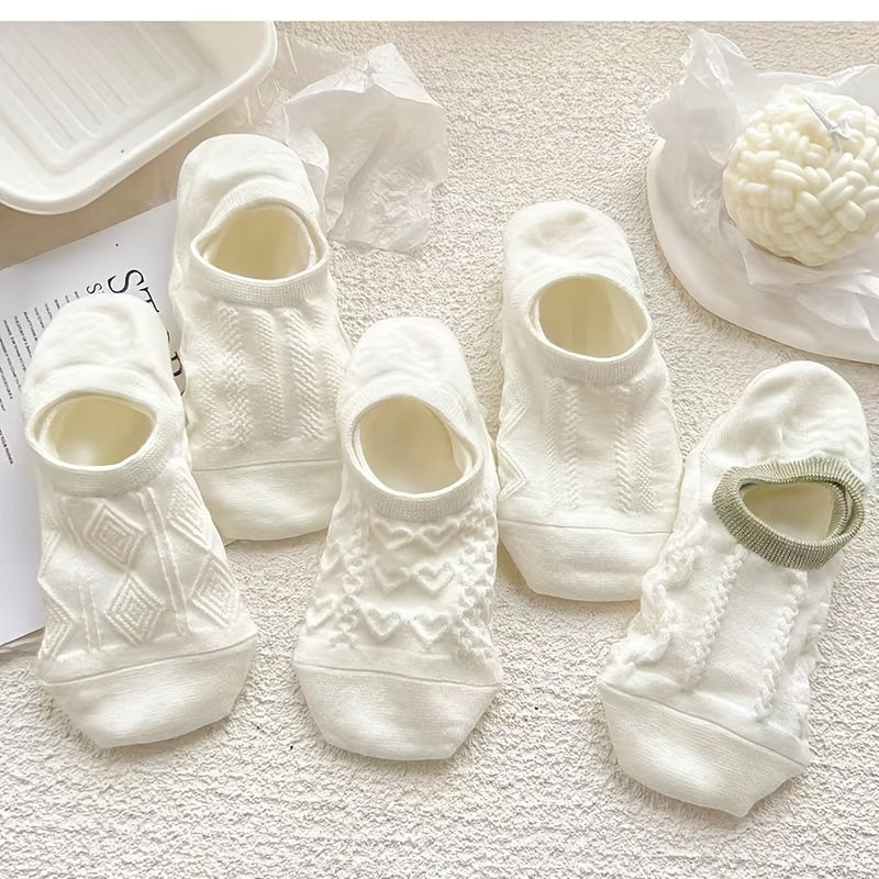 Girls Kids Cartoon Pattern Invisible Socks Breathable Non-slip Boat Socks