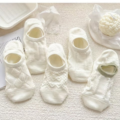 Girls Kids Cartoon Pattern Invisible Socks Breathable Non-slip Boat Socks