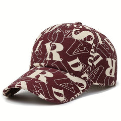 Vintage Letter Print Baseball Cap Unisex Hip Hop Couple Sun Hat Classic