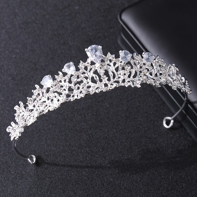 Rhinestone Crown Headband Bridal Wedding Party Decor Princess Tiara