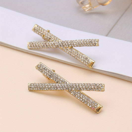 Cross Rhinestone Hair Clip for Women
