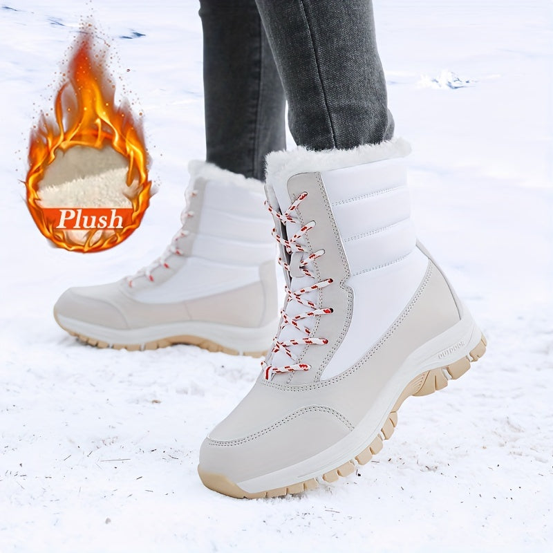 Faux Fur Lined Snow Boots - Keep Warm and Stylish