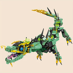 Educational Green Dragon Building Blocks Toy Set 507pcs