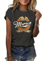 Summer Letter Graphic T-shirt Women's Top